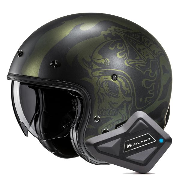 Jet HJC V31 Flame MC4SF + Kit Bluetooth BT Mini