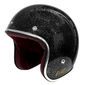 Casco Moto Vintage Casco Moto stile Svasato in Metal Flake Casco Moto -   Italia