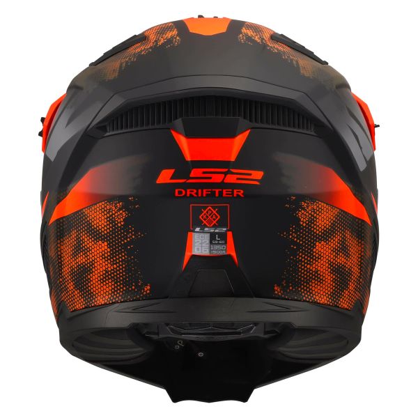 LS2 Drifter Gas Grey Orange OF606