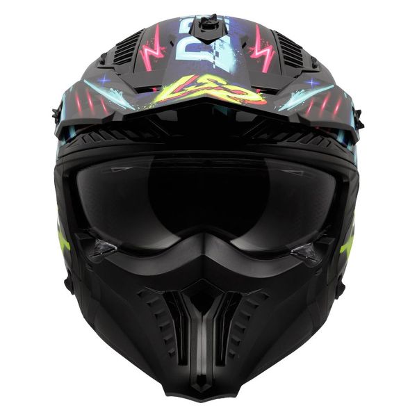 LS2 Drifter Rayz Nero Blu OF603