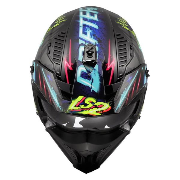 LS2 Drifter Rayz Nero Blu OF603