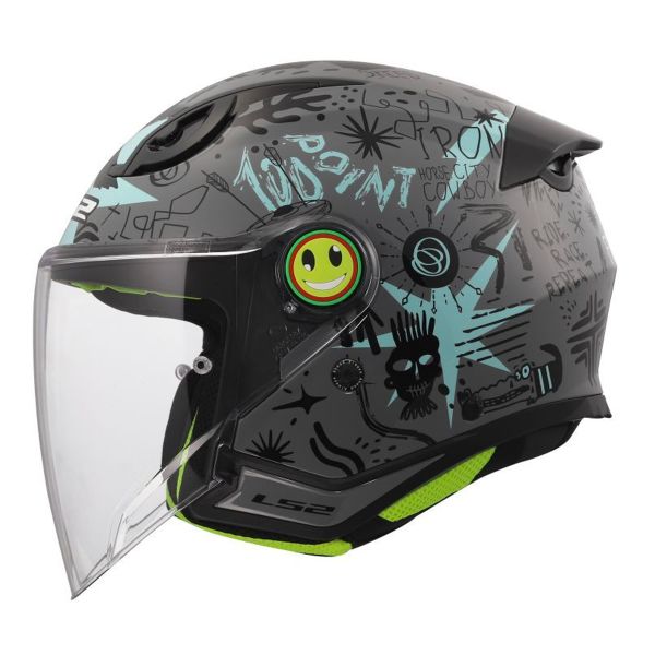 LS2 Funny II Scribble Grey Blue OF622