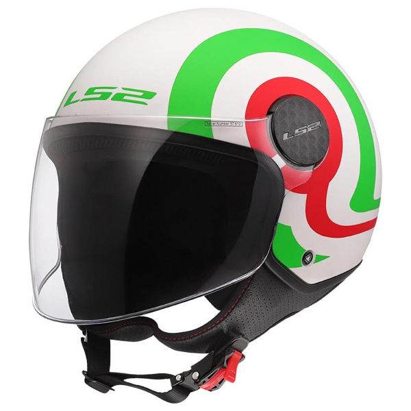 Jet LS2 Sfera Lux II Urby Bianco Verde Rosso OF558 Jet LS2 Sfera Lux II Urby Bianco Verde Rosso OF558