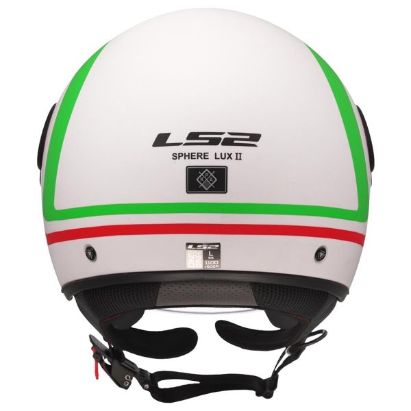 LS2 Sfera Lux II Urby Bianco Verde Rosso OF558
