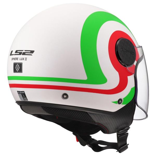 LS2 Sfera Lux II Urby Bianco Verde Rosso OF558