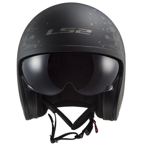 LS2 Spitfire II Matt Black Flag OF599