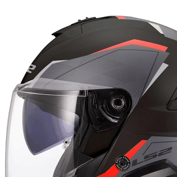 LS2 Verso II Air Nero Rosso OF618