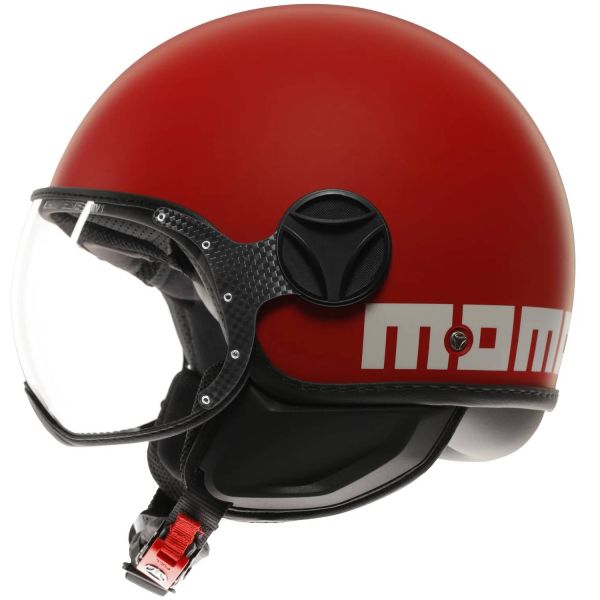 MOMODESIGNモモデザイン CLS RED MATT/WHITE Casco Moto Momo Design FGTR Classic Candy Matt Red White in