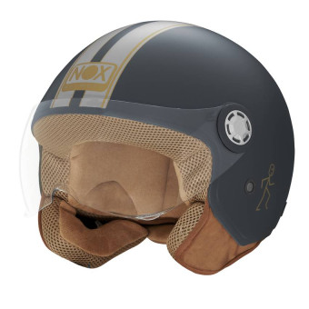 Casque Jet NOX Linea N210 Evo Blu Opaco Grigio Nardo Casque Jet NOX Linea N210 Evo Blu Opaco Grigio Nardo