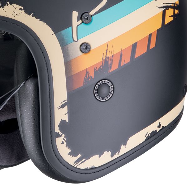 Scorpion Belfast Evo Adonis Nero Opaco Beige + kit Bluetooth Exo-Com Link-1