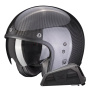 Casque Jet Scorpion Belfast Evo Carbon Black + Kit Bluetooth Exo-Com Link-1