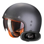 Casque Jet Scorpion Belfast Evo Carbon Matt Black + Kit bluetooth 5R Lite