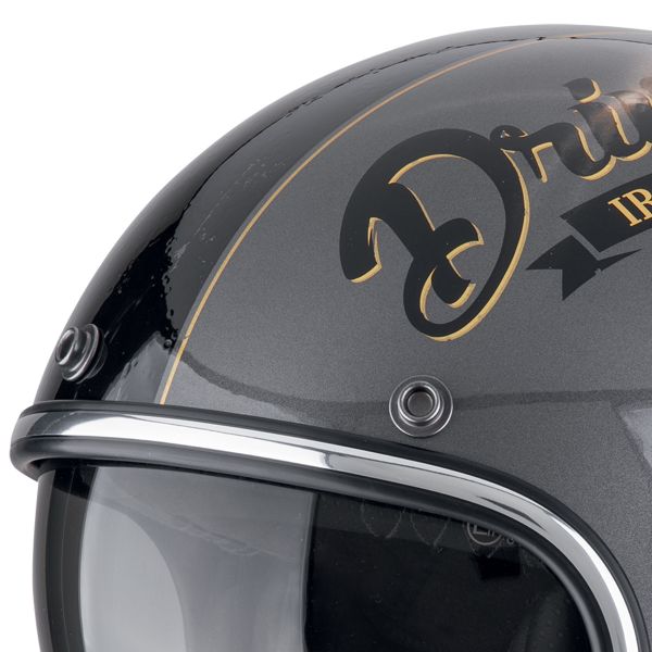 Scorpion Belfast Evo Drive Fast Argento Nero Oro + Kit Bluetooth Exo-Com Link-1C