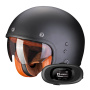 Casque Jet Scorpion Belfast Evo Luxe Matt Black + Kit bluetooth 5R Lite