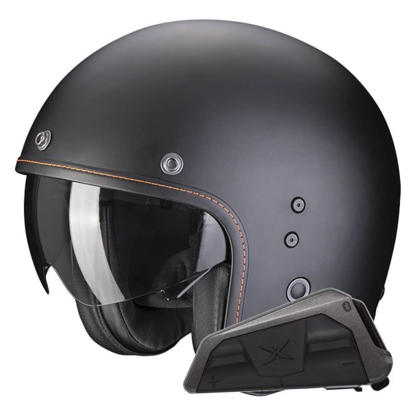 Jet Scorpion Belfast Evo nero opaco + kit Bluetooth Exo-Com Link-1