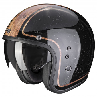 Scorpion Belfast Evo Retrol Black Brown + Kit bluetooth 5R Lite