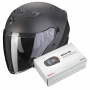 Casque Jet Scorpion Exo 230 Anthracite Matt + Kit Bluetooth SMH5