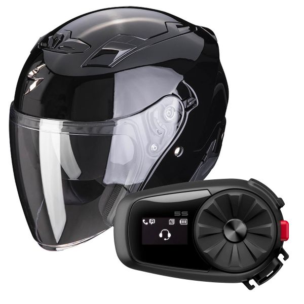 Jet Scorpion Exo 230 Black + Kit Bluetooth 5S Solo