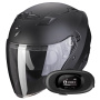 Casque Jet Scorpion Exo 230 Matt Black + Kit bluetooth 5R Lite
