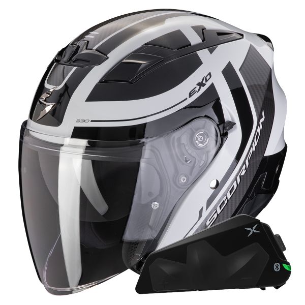 Jet Scorpion Exo 230 Pul grigio nero + kit Bluetooth Exo-Com Link-1C