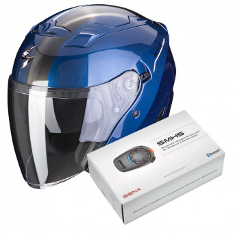 Jet Scorpion Exo 230 SR Blue White + Kit Bluetooth SMH5