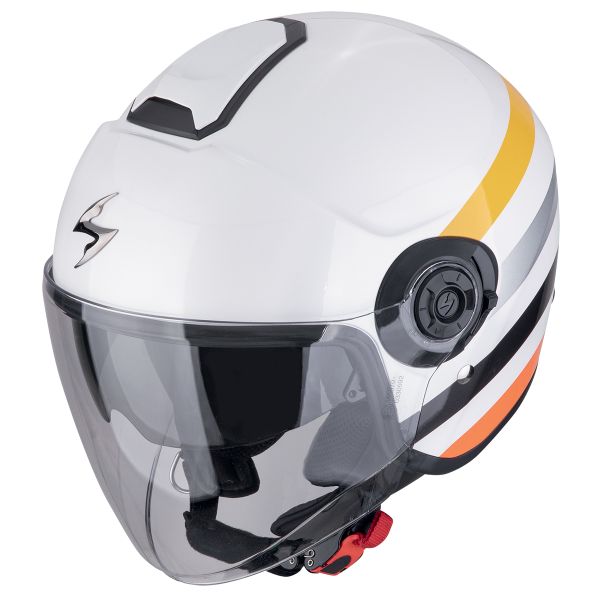 Scorpion Exo City II Bee Bianco Giallo + Kit Bluetooth Exo-Com Link-1C