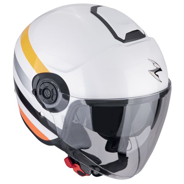 Scorpion Exo City II Bee Bianco Giallo + Kit Bluetooth Exo-Com Link-1C