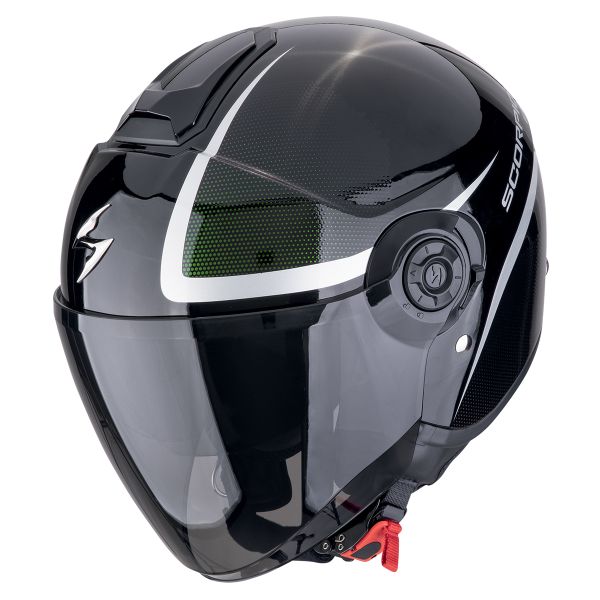 Scorpion Exo City II Intercity Black Chameleon + Kit Bluetooth Exo-Com Link-1