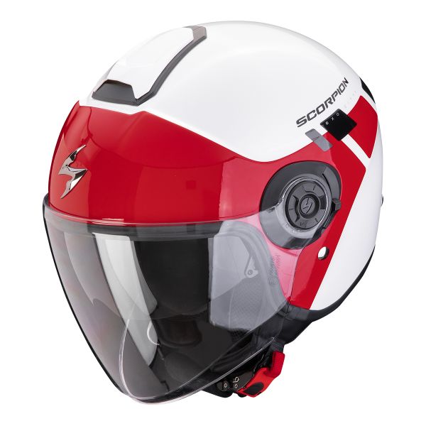 Scorpion Exo City II Mall White Red + Kit Bluetooth 5S Solo