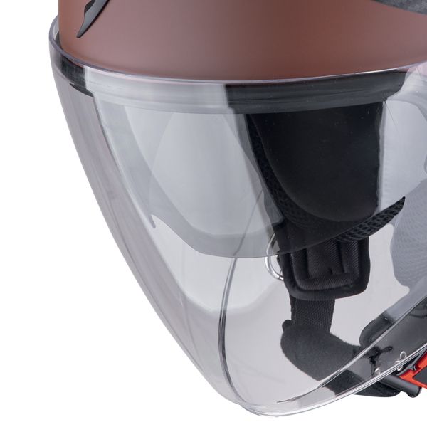 Scorpion Exo City II Riva Brown Silver + kit Exo-Com Link-1 Bluetooth