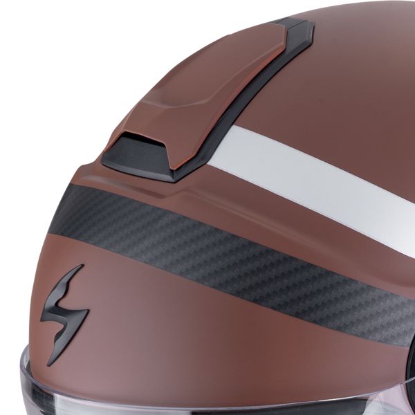 Scorpion Exo City II Riva Brown Silver + kit Exo-Com Link-1 Bluetooth