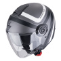 Casque Jet Scorpion Exo City II Riva Argento Opaco Nero Bianco