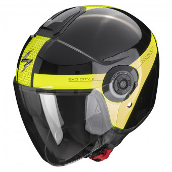 Scorpion Exo City II Short Metal Black Neon Yellow + Kit bluetooth 5R Lite
