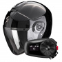 Casque Jet Scorpion Exo City II Solid Black + Kit Bluetooth 5S