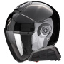 Casque Jet Scorpion Exo City II nero solido + kit Bluetooth Exo-Com Link-1
