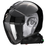 Casque Jet Scorpion Exo City II nero solido + kit Bluetooth Exo-Com Link-1C