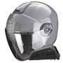 Casque Jet Scorpion Exo City II Grigio cemento solido + kit Bluetooth Exo-Com Link-1