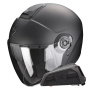 Casque Jet Scorpion Exo City II Nero opaco solido + Kit Bluetooth Exo-Com Link-1