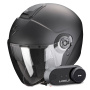 Casque Jet Scorpion Exo City II Solid Matt Black + Kit Bluetooth Lokui K30