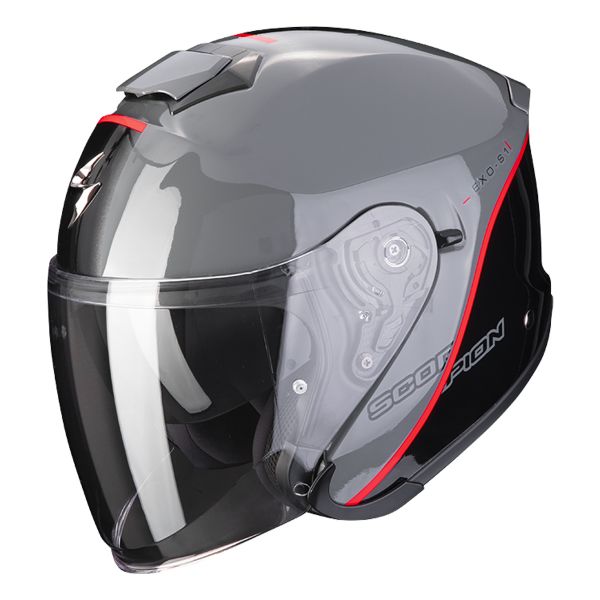 Casco Moto Scorpion Exo S1 Essence Grey Cement Black Red in Stock |  iCasque.it