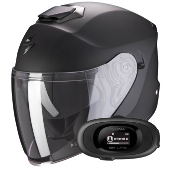 Jet Scorpion Exo S1 Matt Black + Kit bluetooth 5R Lite