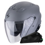 Casque Jet Scorpion Exo Z1 Grigio cemento opaco + Kit Bluetooth Exo-Com Link-1C