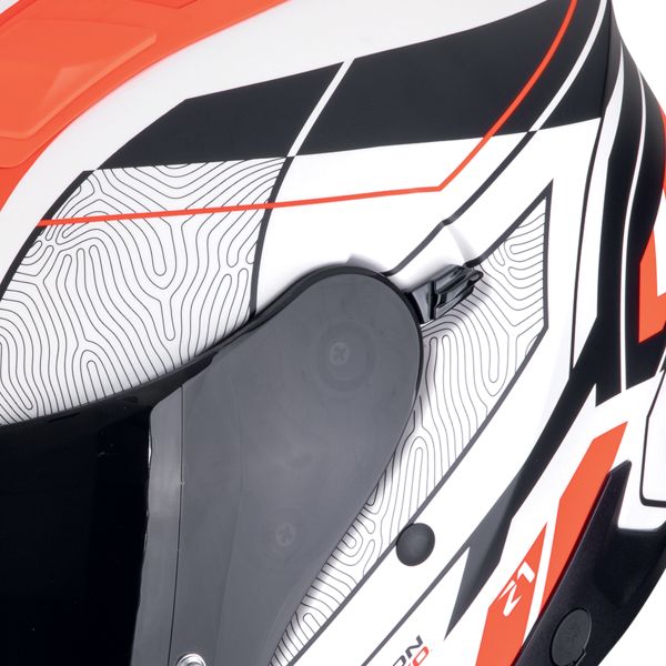 Scorpion Exo Z1 Vue Matt White Red Black + Kit bluetooth Exo-Com Link-1