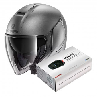 Jet Shark Citycruiser Blank Mat AMA + Kit Bluetooth Sena SMH5