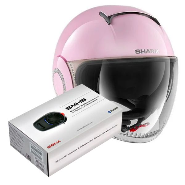 Jet Shark Nano Swarovski Blank PAR + Kit Bluetooth Sena SMH5