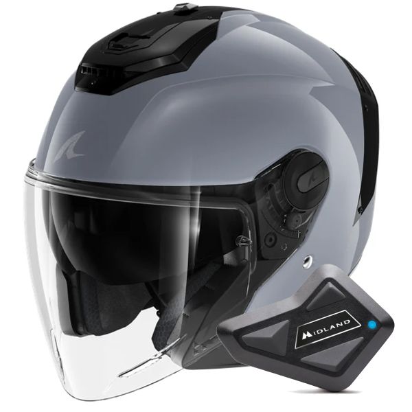 Jet Shark RS JET Blank S05 + Kit Bluetooth BT Mini