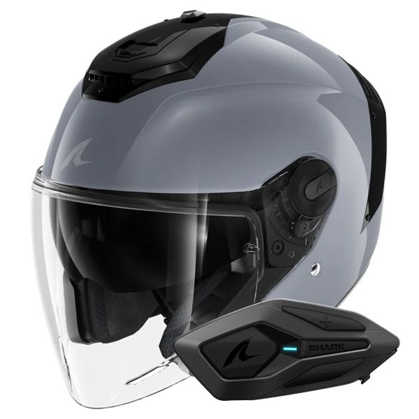 Jet Shark RS JET Blank S05 + Kit Bluetooth Sena for Shark Solo