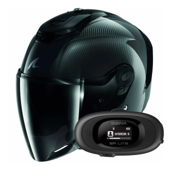Jet Shark RS JET Carbon Blank DKD + Kit bluetooth 5R Lite Solo
