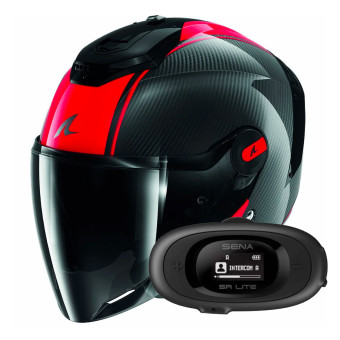 Casque Jet Shark RS JET Carbon Blank DRD + Kit bluetooth 5R Lite Solo Casque Jet Shark RS JET Carbon Blank DRD + Kit bluetooth 5R Lite Solo