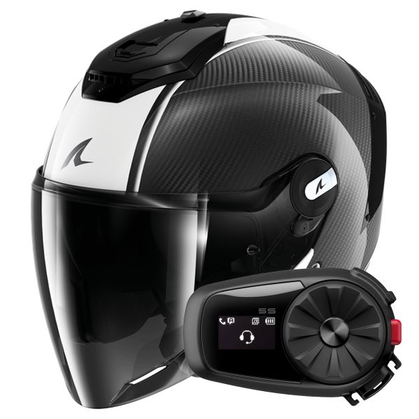 Jet Shark RS JET Carbon Blank DWK + Kit Bluetooth 5S Solo